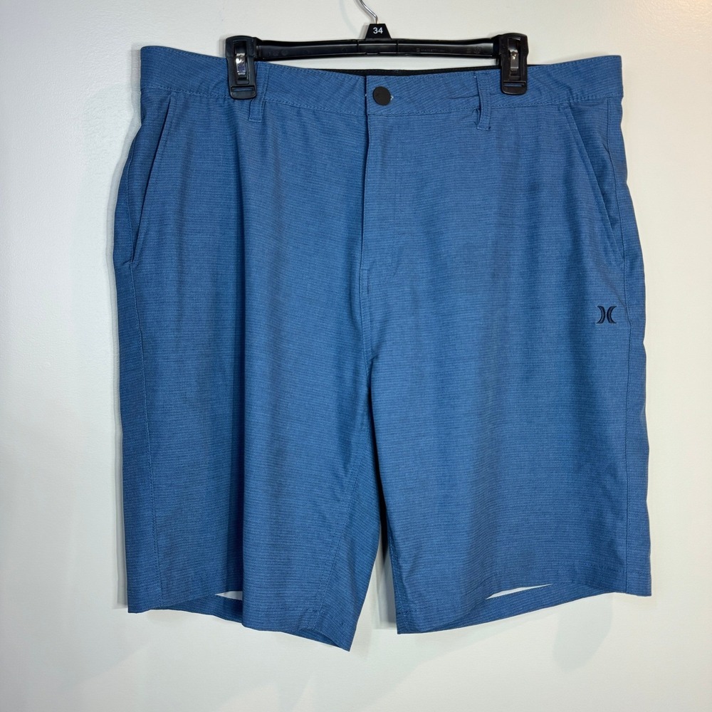Hurley Golf Shorts Men's Size 38 Blue Quick Dry Performance Outdoor Summer Chino